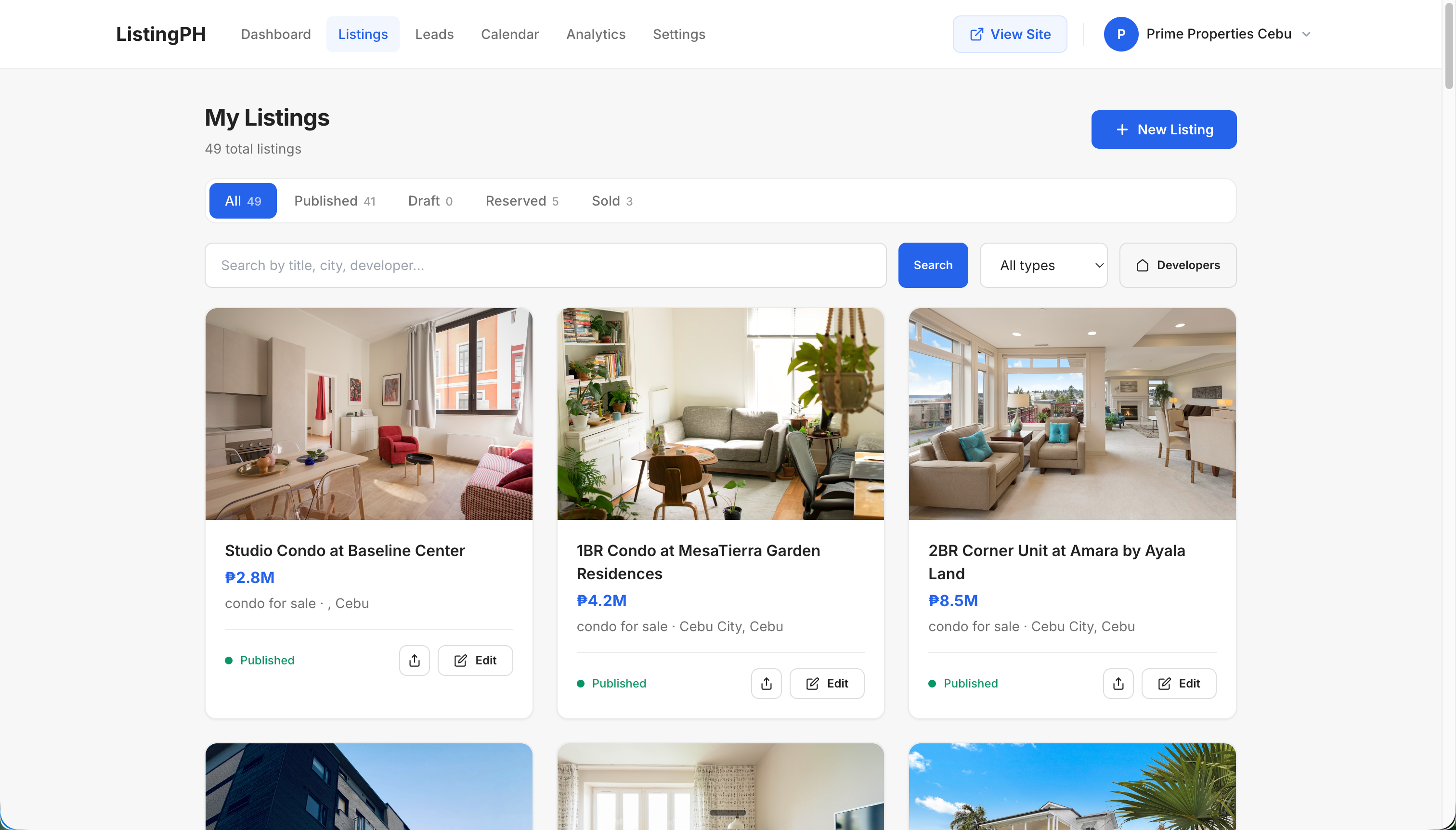 Listing Management